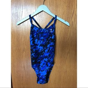 TYR Fit DuraFast Blue/Black Techno Swimsuit